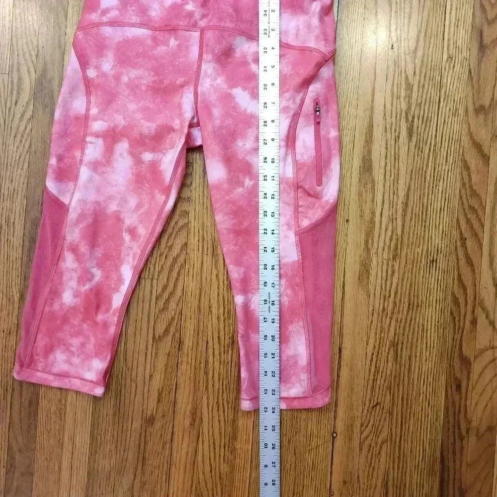 Lululemon Sun Runner Cropped Leggings Tidal Trip Boom Juice Pink WM Size 6 - Picture 4 of 7